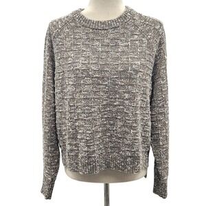 Hello Nite Womens Brown Marled Textured Knit High Low Pullover Sweater XL